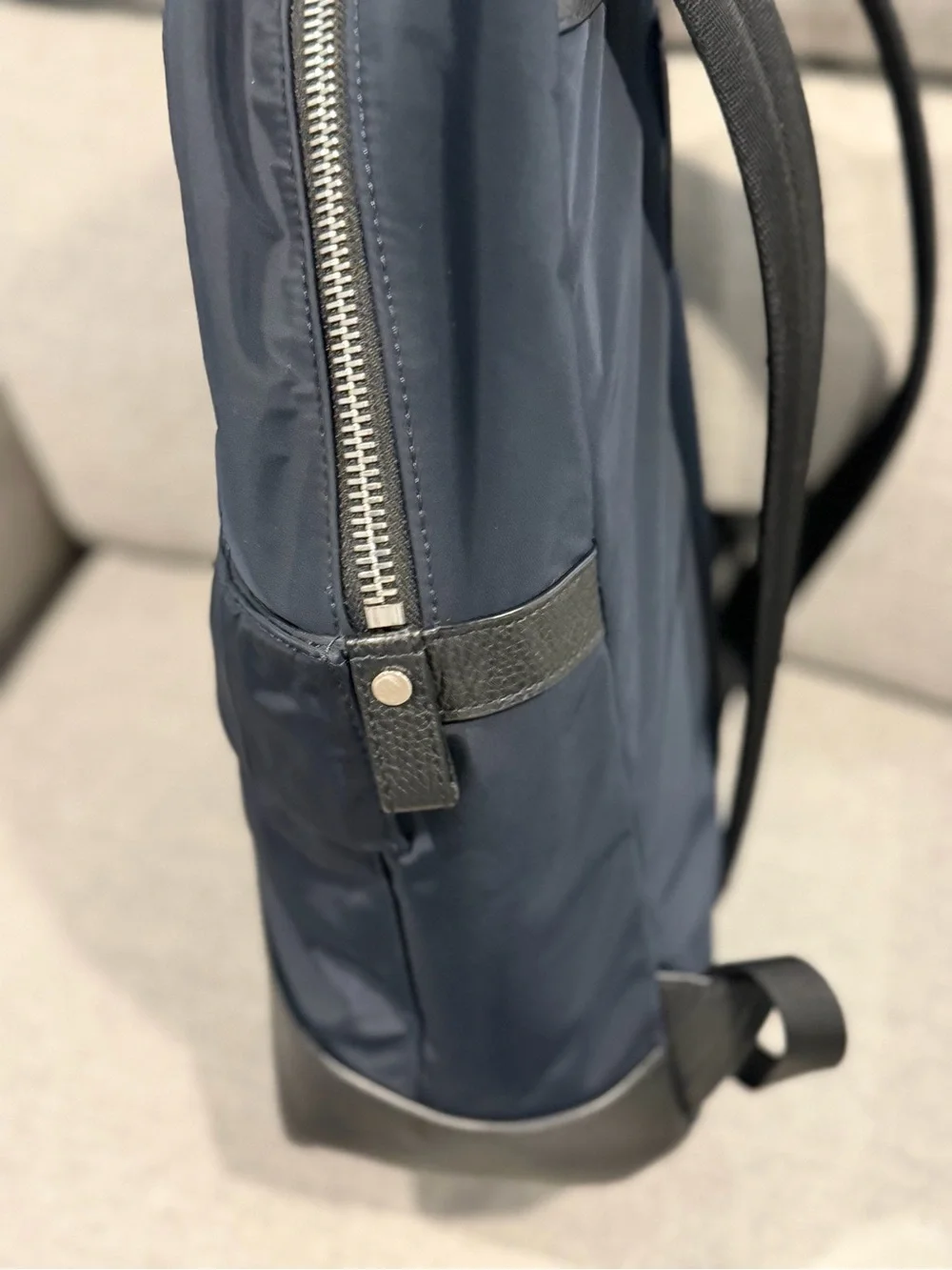 Burberry Navy Backpack with London Patch Motifs